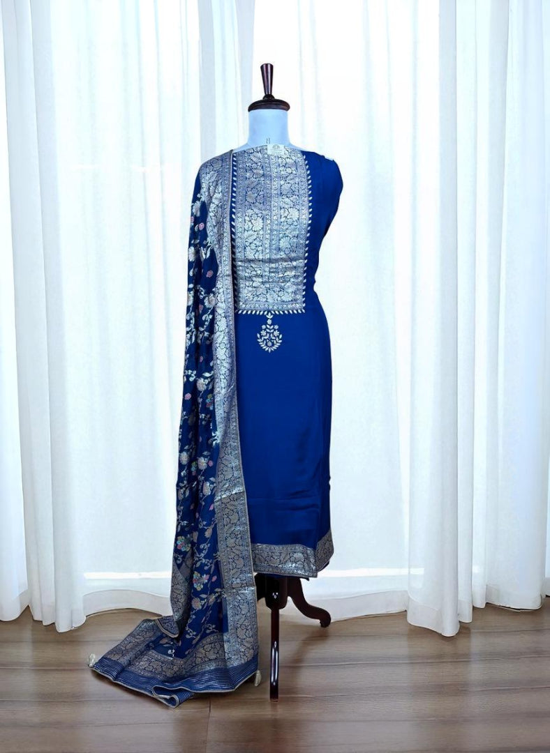 The Banarasi Silk Brocade Suit Set