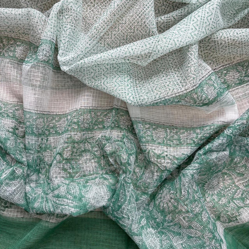 Multicolor Handblock Sukoon unstitched suit