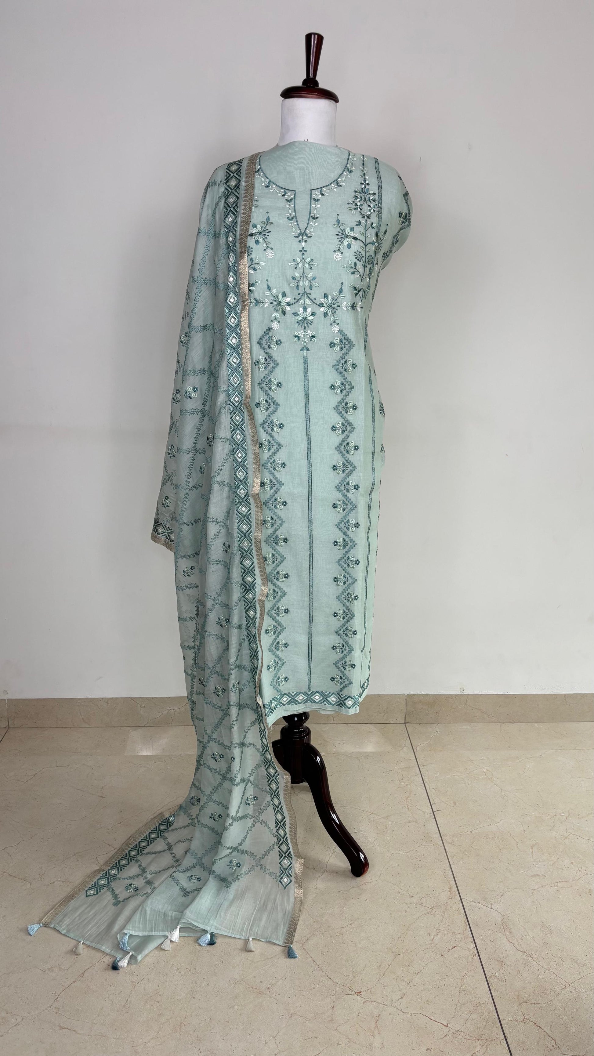 Pure Mulmul Chanderi crosstitch (NBA)
