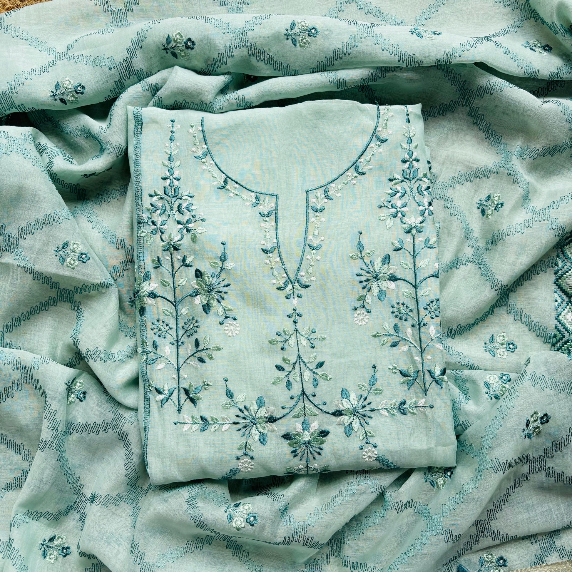 Pure Mulmul Chanderi crosstitch (NBA)