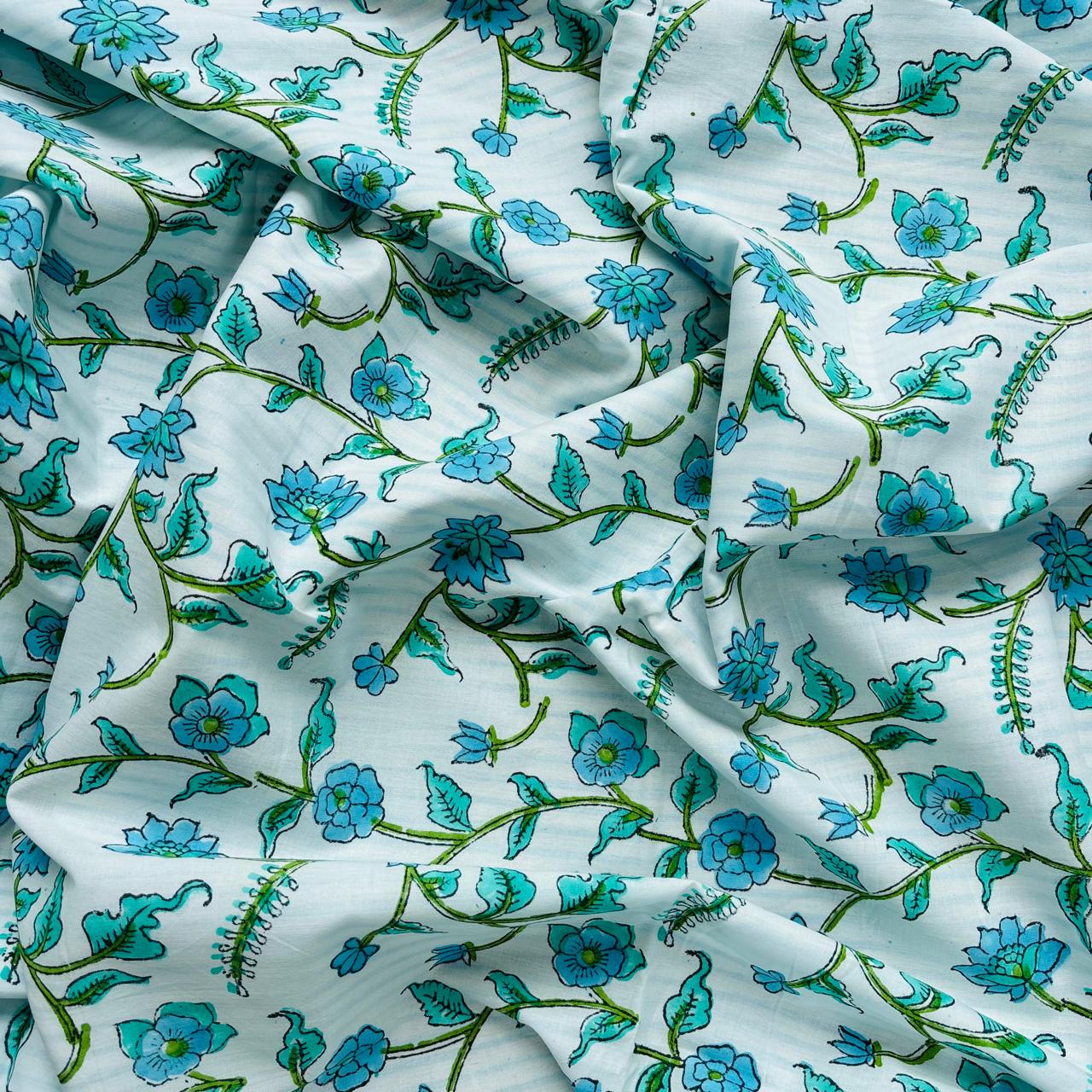 Multicolor Handblock Sukoon unstitched suit