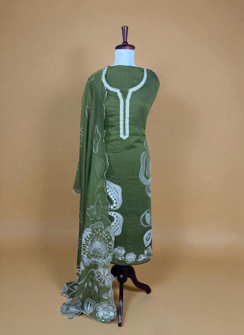 Mumlmul Chanderi Embroidery Dori Sequence work Suit