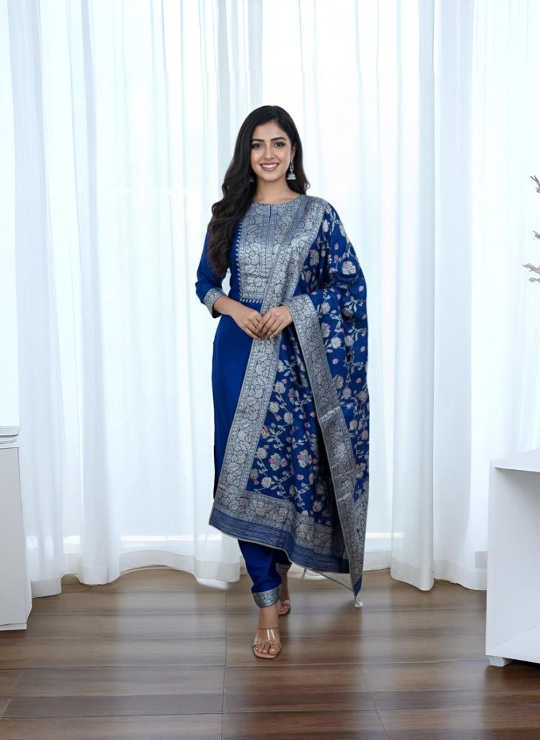 The Banarasi Silk Brocade Suit Set